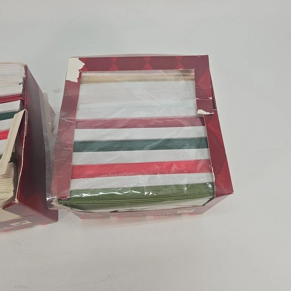 Tex-Tured The Christmas Box Of Cards Colored Blank Cards & Envelopes 2 Partials